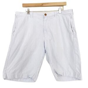 J. Crew Rivington Blue White Pinstripe Shorts Sz 35